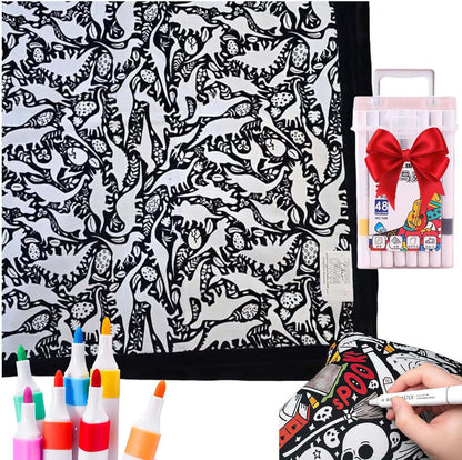 DIY Coloring Blanket with Markers